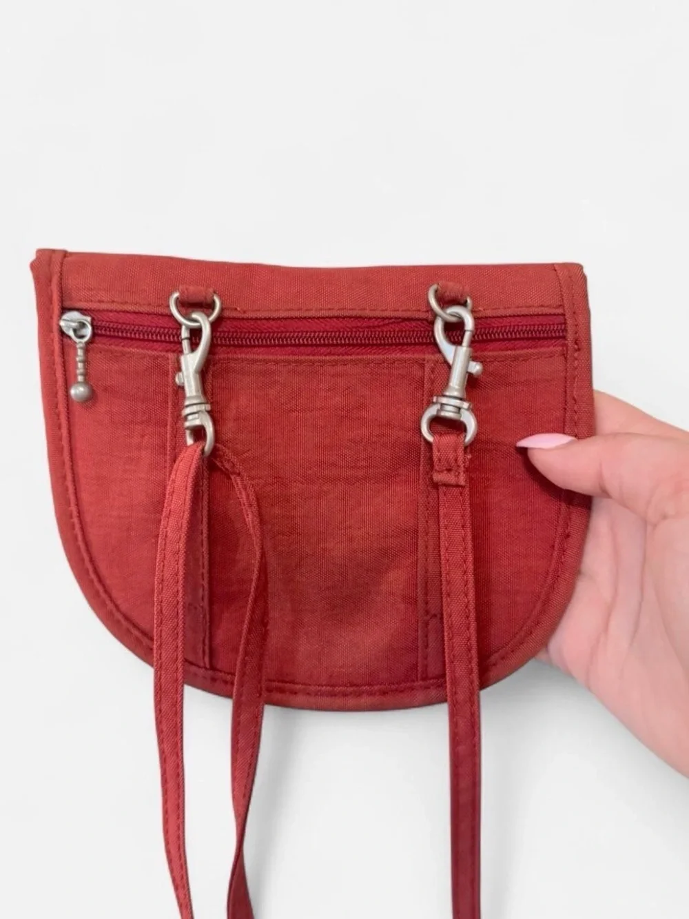 Baggallini Brick Red Crossbody with Front Flap and Zip